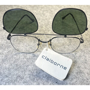 NEW Vintage Liz Claiborne Flip Up Aviator Sunglasses Frames Convertible Reading